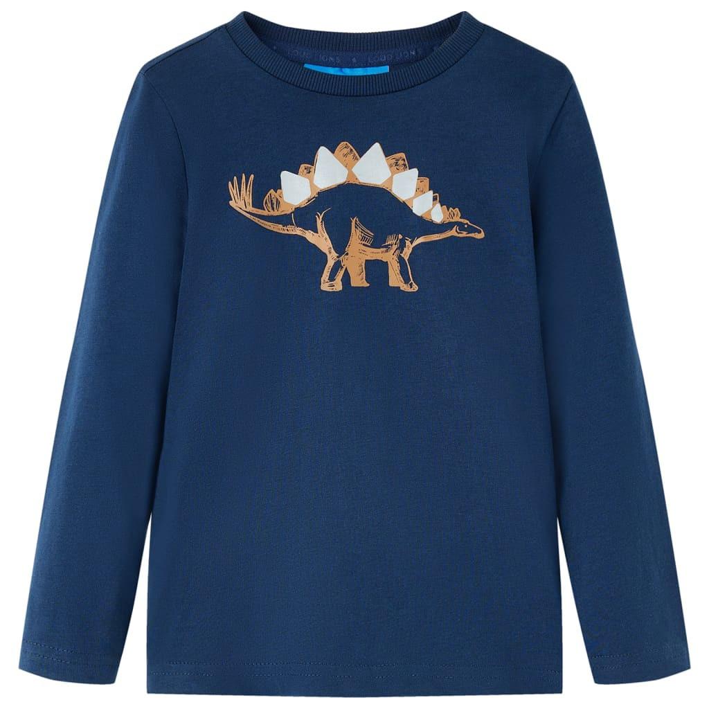 Kinder Langarmshirt Baumwolle Mädchen Blau 140 von VidaXL