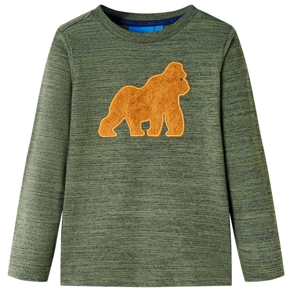 Kinder Langarmshirt Baumwolle Mädchen Grün 104 von VidaXL