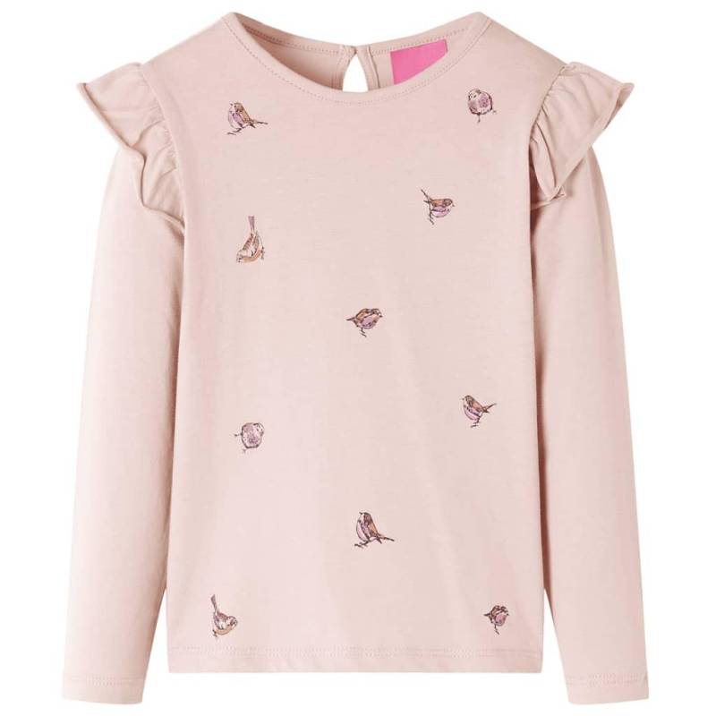 Kinder Langarmshirt Baumwolle Mädchen Pink 104 von VidaXL