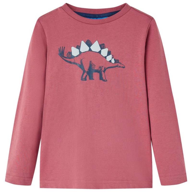 Kinder Langarmshirt Baumwolle Mädchen Rot Bunt 128 von VidaXL