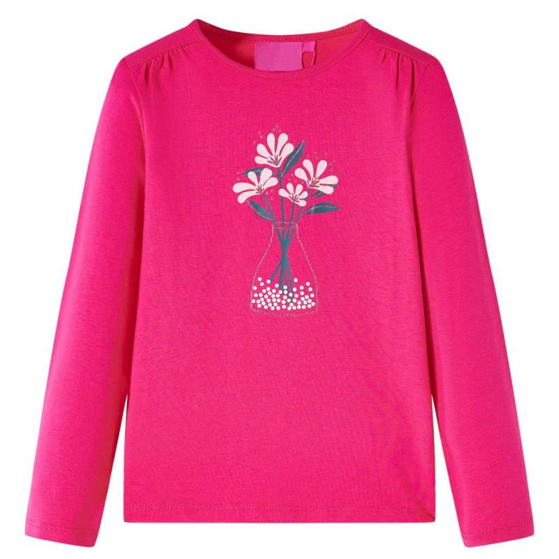 Kinder Langarmshirt Gewebe Mädchen Pink 128 von VidaXL