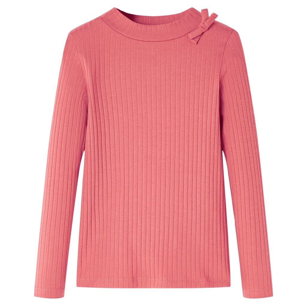 Kinder Langarmshirt Gewebe Mädchen Pink 140 von VidaXL