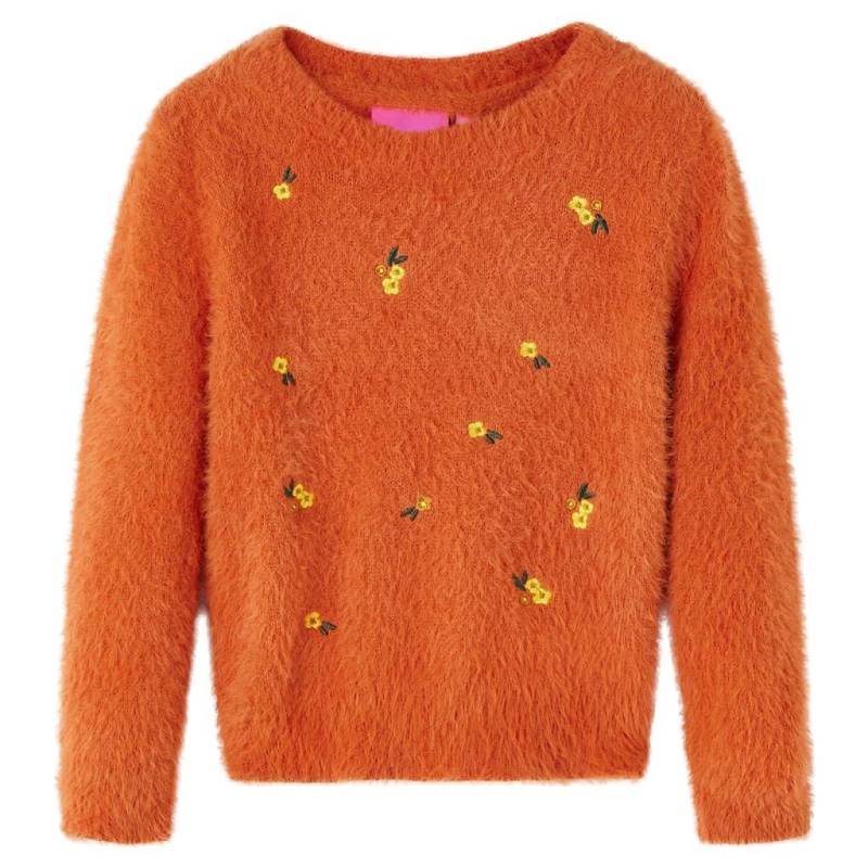 Kinder Pullover Gewebe Mädchen Orange 116 von VidaXL