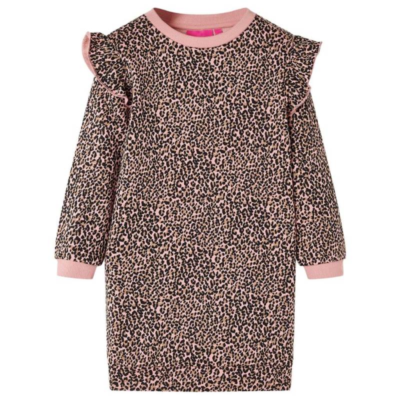 Kinder Pulloverkleid Baumwolle Mädchen Pink 104 von VidaXL