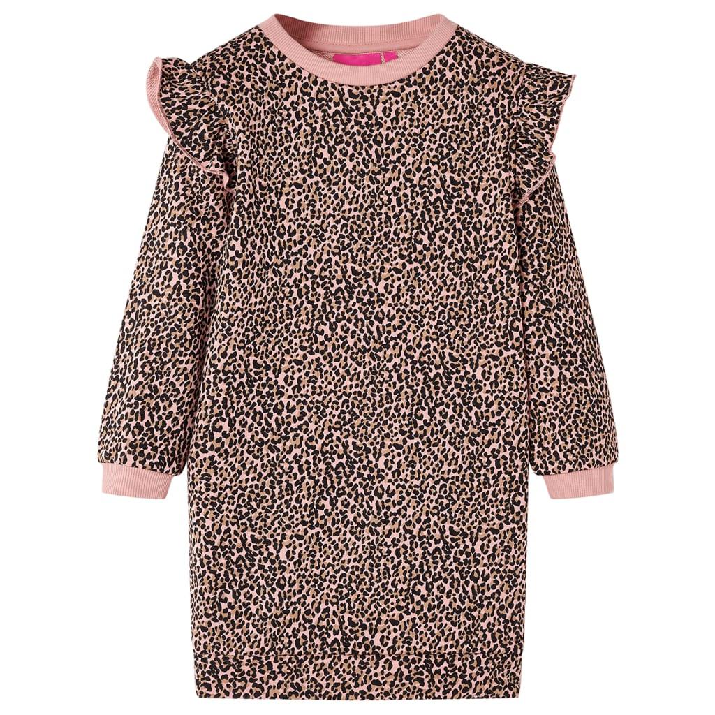 Kinder Pulloverkleid Baumwolle Mädchen Pink 116 von VidaXL