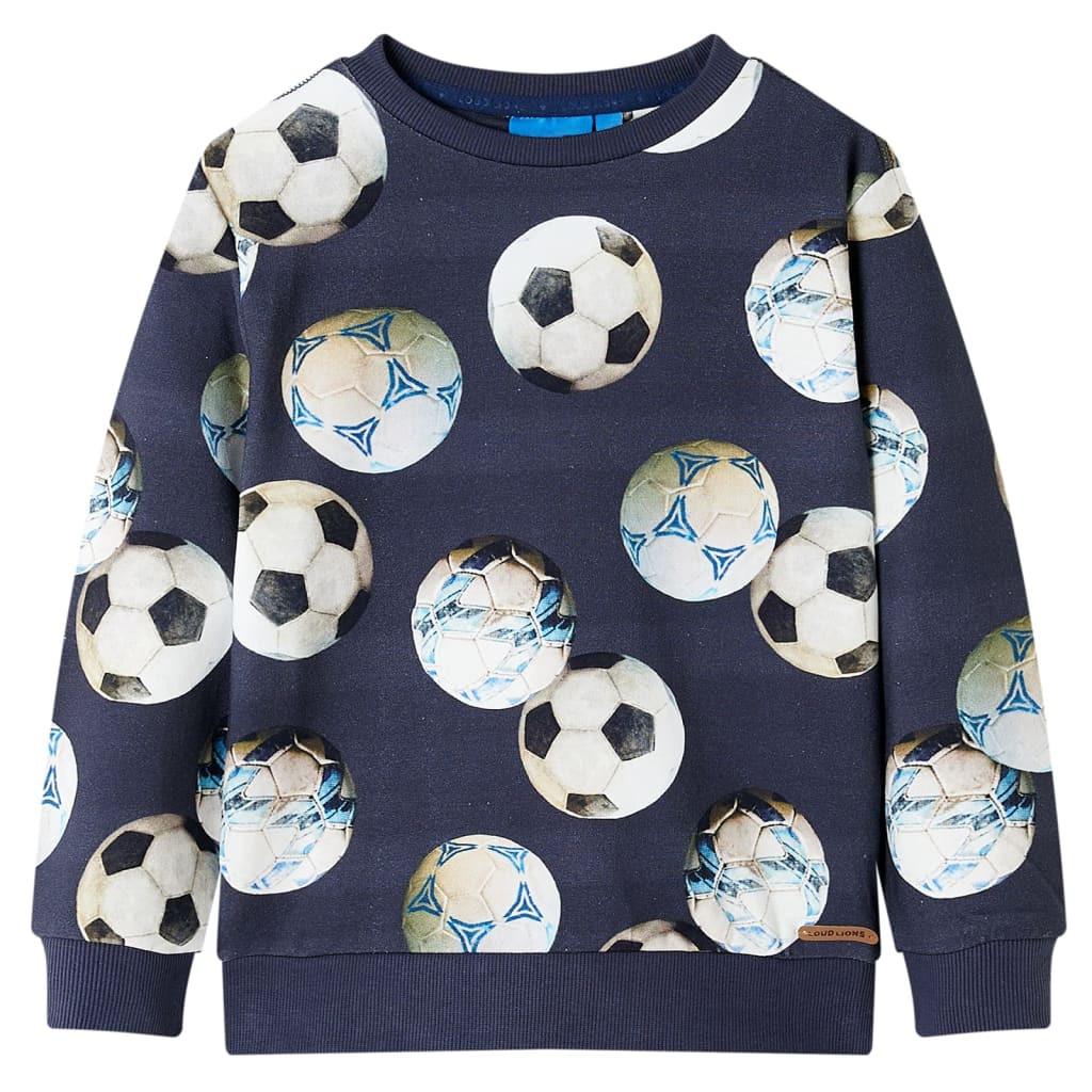 Kinder Sweatshirt Baumwolle Jungen Blau 104 von VidaXL