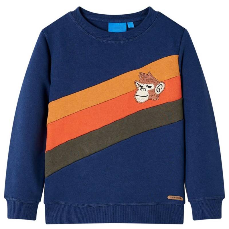 Kinder Sweatshirt Baumwolle Jungen Blau 104 von VidaXL