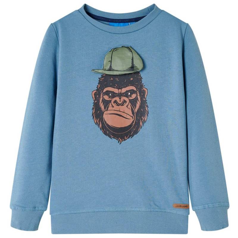 Kinder Sweatshirt Baumwolle Jungen Blau 104 von VidaXL