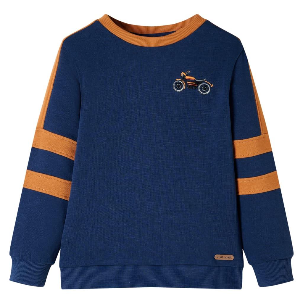 Kinder Sweatshirt Baumwolle Jungen Blau 116 von VidaXL