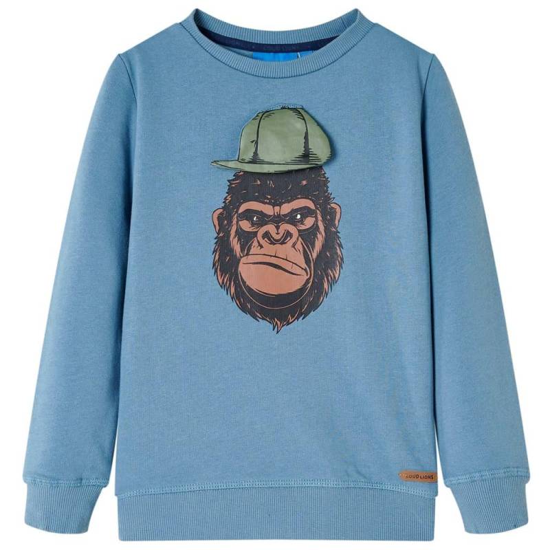 Kinder Sweatshirt Baumwolle Jungen Blau 116 von VidaXL