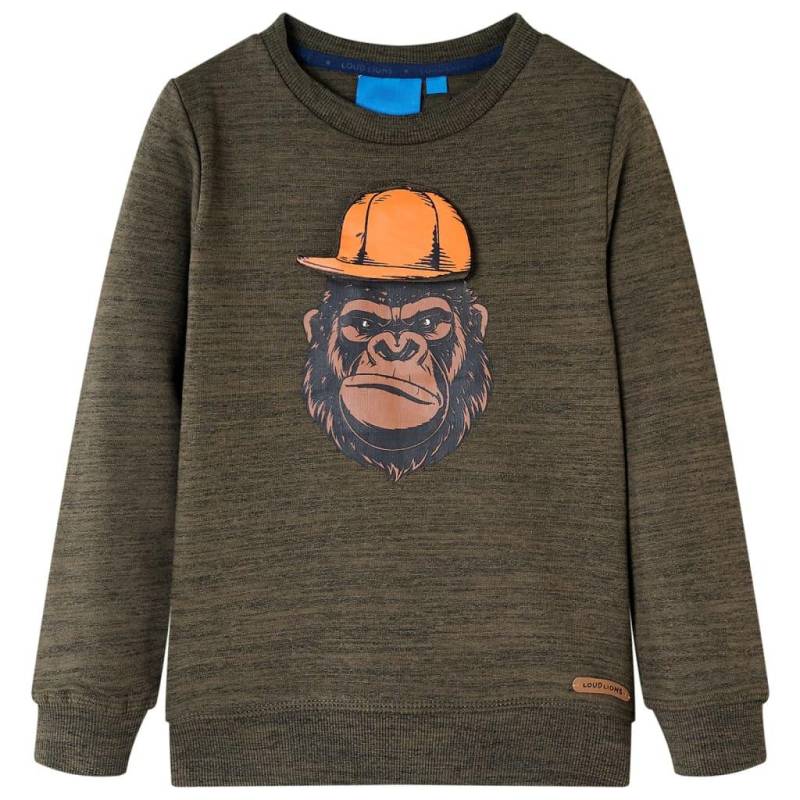 Kinder Sweatshirt Baumwolle Jungen Braun 104 von VidaXL