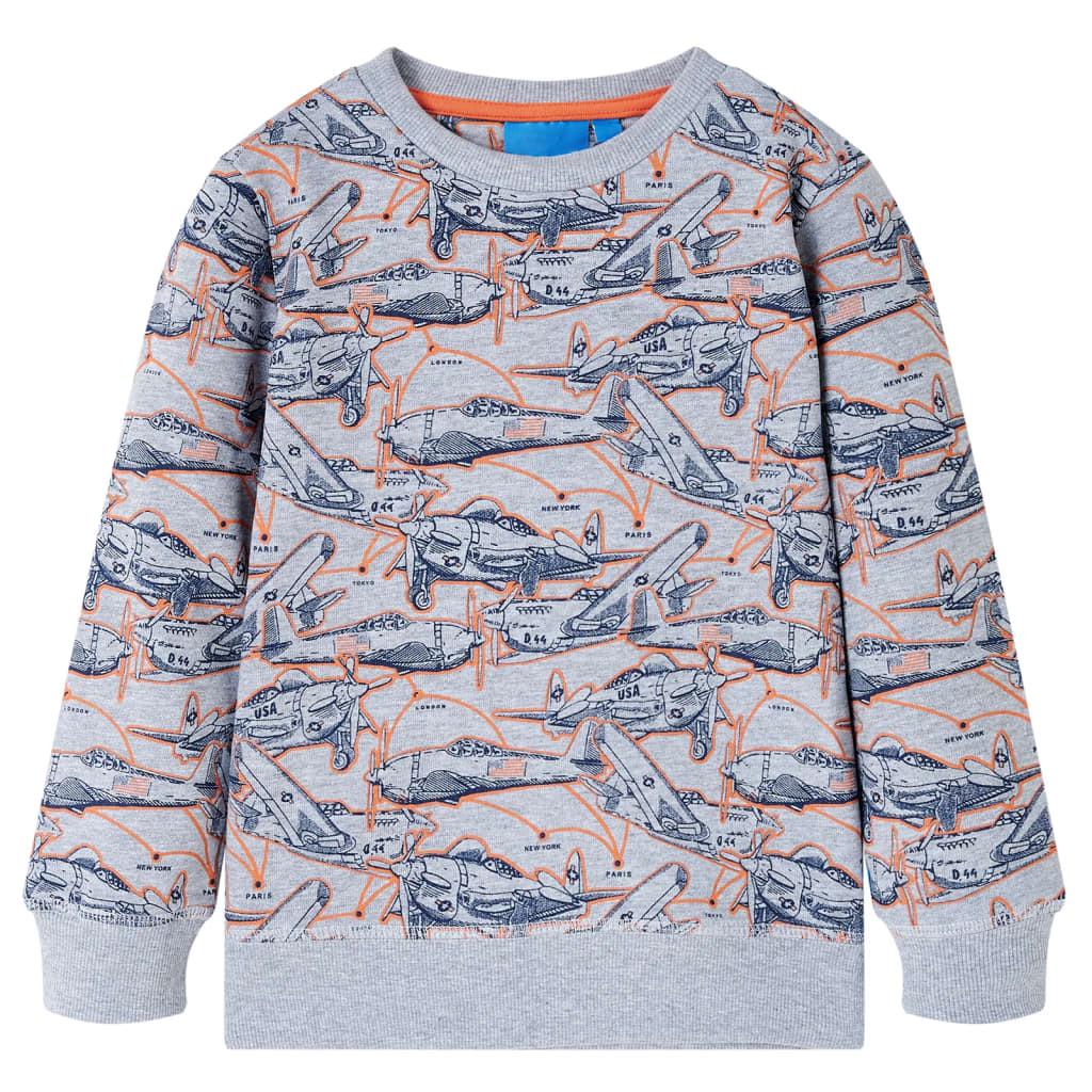 Kinder Sweatshirt Baumwolle Jungen Grau 116 von VidaXL