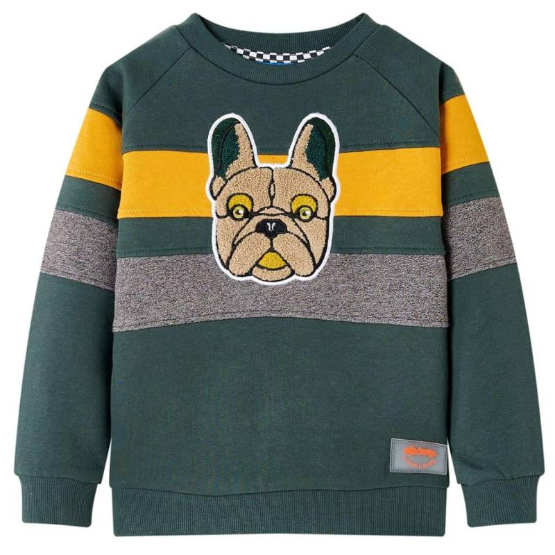 Kinder Sweatshirt Baumwolle Jungen Grün 104 von VidaXL