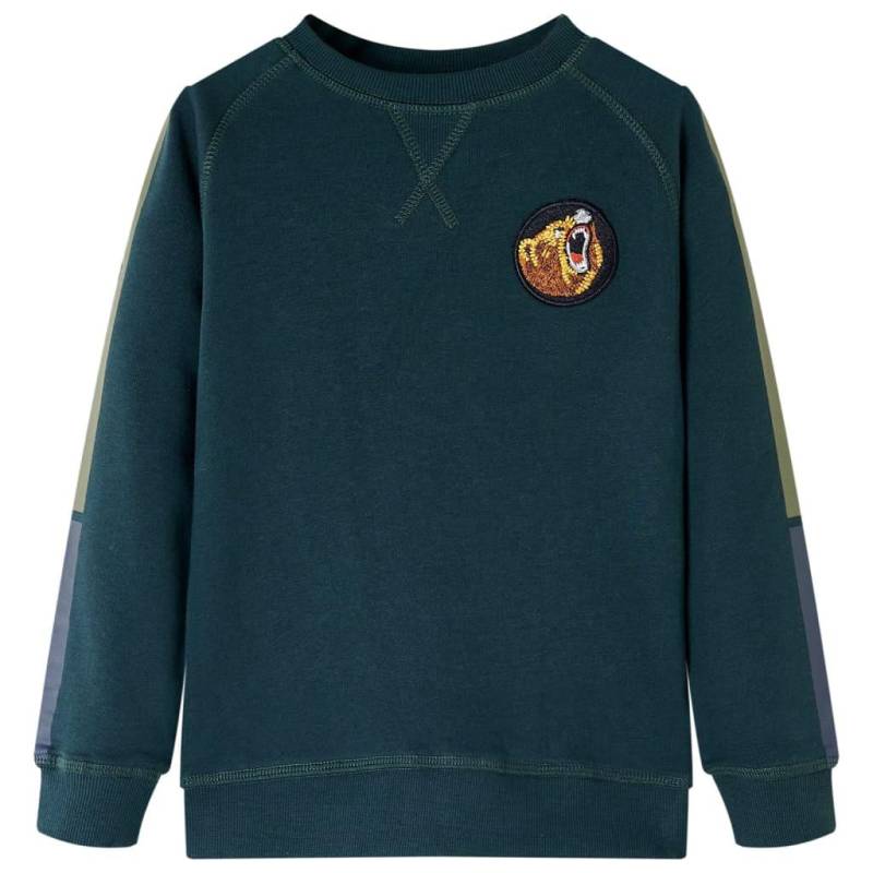 Kinder Sweatshirt Baumwolle Jungen Grün 116 von VidaXL