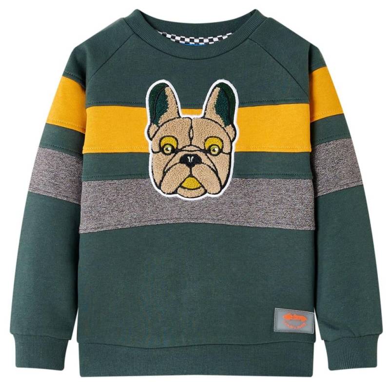 Kinder Sweatshirt Baumwolle Jungen Grün 116 von VidaXL