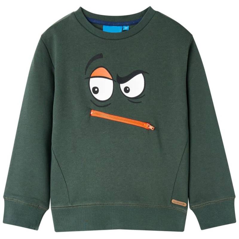 Kinder Sweatshirt Baumwolle Jungen Grün 92 von VidaXL