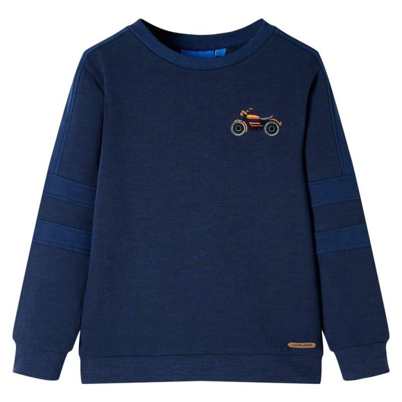 Kinder Sweatshirt Baumwolle Jungen Mitternachtsblau 116 von VidaXL