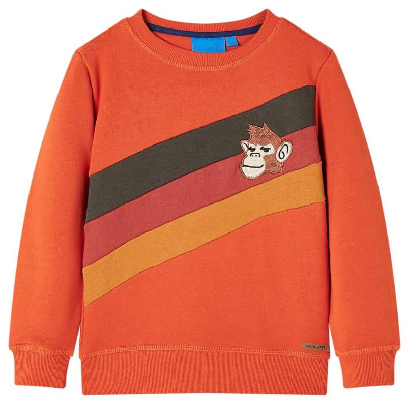 Kinder Sweatshirt Baumwolle Jungen Orange 104 von VidaXL