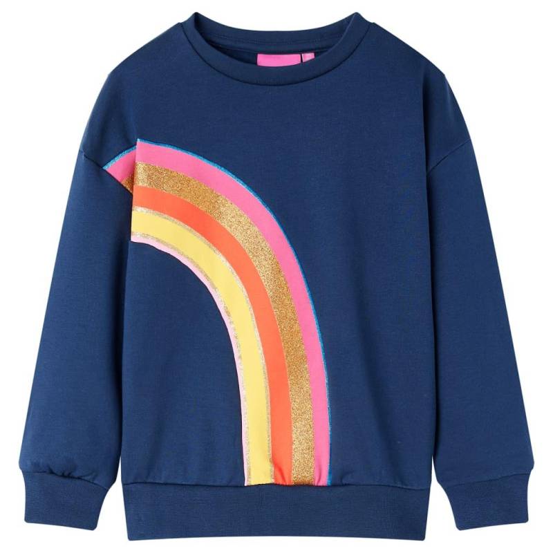 Kinder Sweatshirt Baumwolle Mädchen Blau 104 von VidaXL