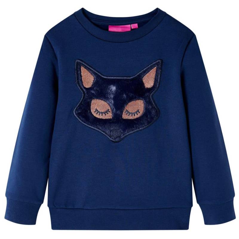 Kinder Sweatshirt Baumwolle Mädchen Blau 104 von VidaXL