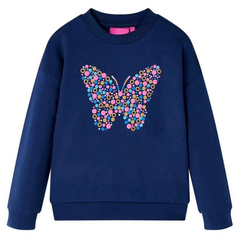 Kinder Sweatshirt Baumwolle Mädchen Blau 104 von VidaXL