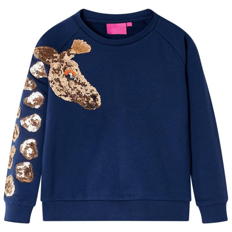 Kinder Sweatshirt Baumwolle Mädchen Blau 104 von VidaXL