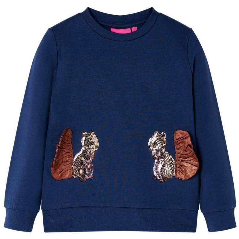 Kinder Sweatshirt Baumwolle Mädchen Blau 116 von VidaXL