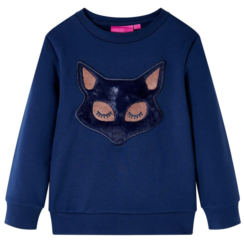 Kinder Sweatshirt Baumwolle Mädchen Blau 116 von VidaXL