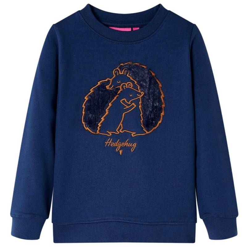 Kinder Sweatshirt Baumwolle Mädchen Blau 140 von VidaXL