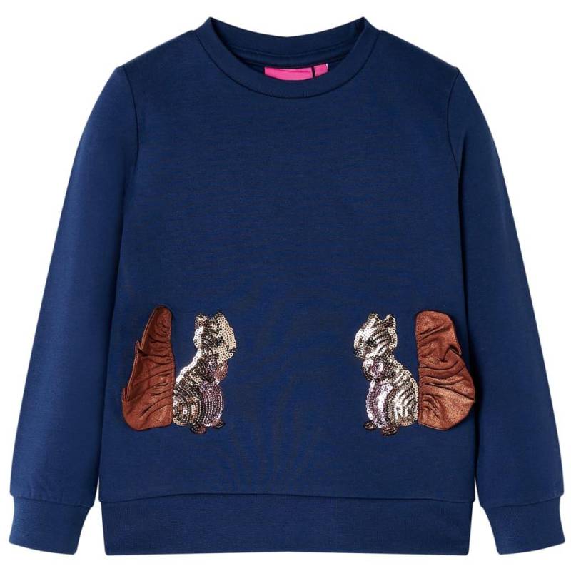 Kinder Sweatshirt Baumwolle Mädchen Blau 92 von VidaXL