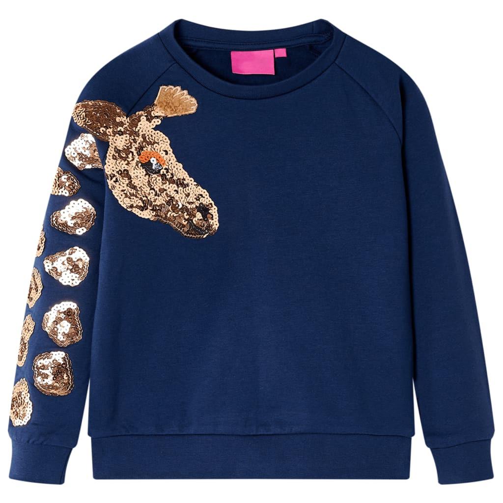 Kinder Sweatshirt Baumwolle Mädchen Blau 92 von VidaXL