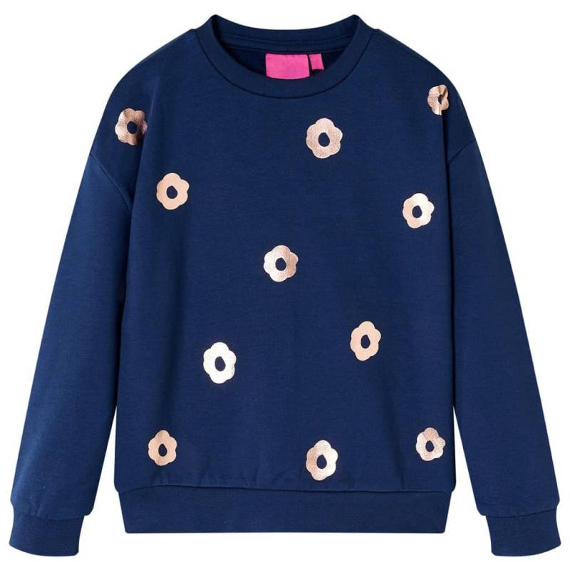 Kinder Sweatshirt Baumwolle Mädchen Blau 92 von VidaXL