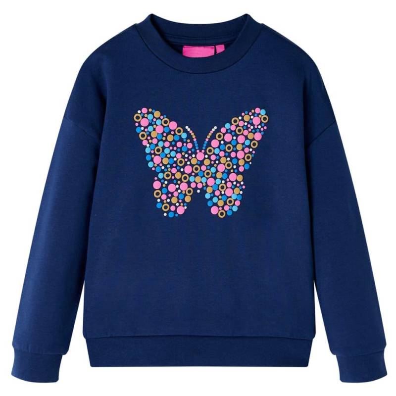 Kinder Sweatshirt Baumwolle Mädchen Blau 92 von VidaXL