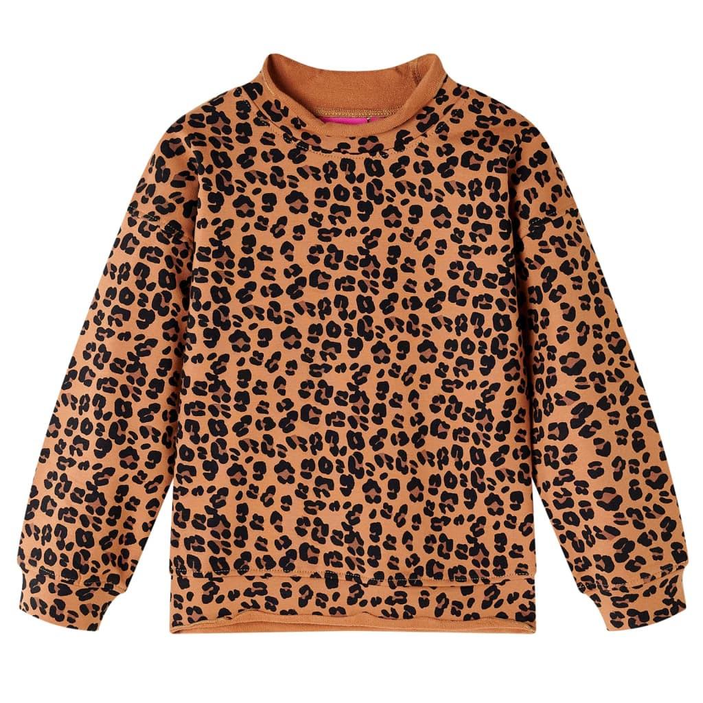 Kinder Sweatshirt Baumwolle Mädchen Braun 104 von VidaXL