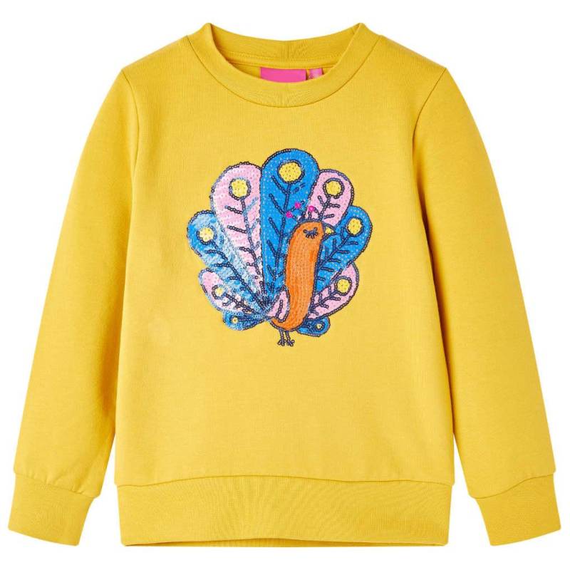 Kinder Sweatshirt Baumwolle Mädchen Gelb Bunt 116 von VidaXL