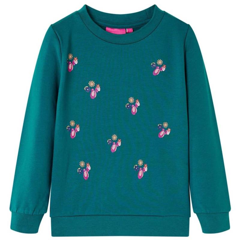 Kinder Sweatshirt Baumwolle Mädchen Grün 140 von VidaXL