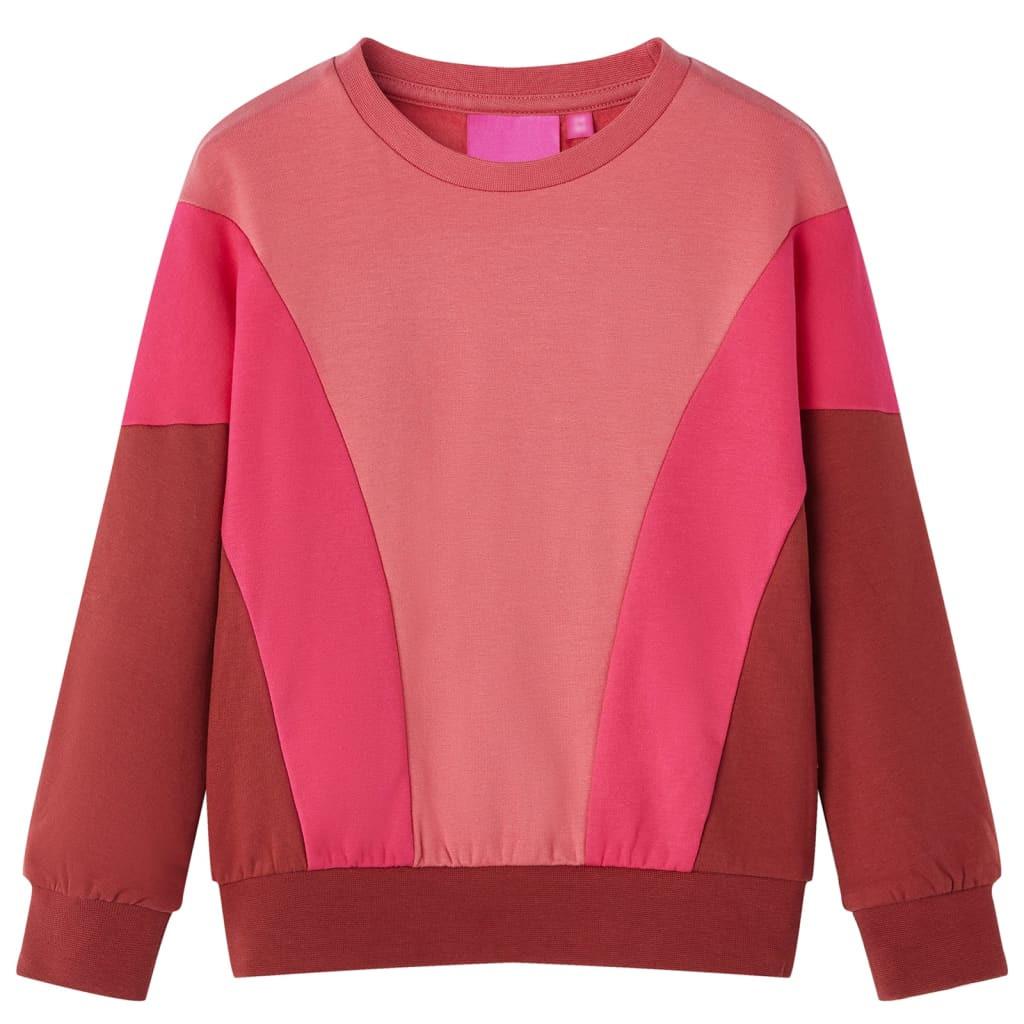 Kinder Sweatshirt Baumwolle Mädchen Pink 104 von VidaXL