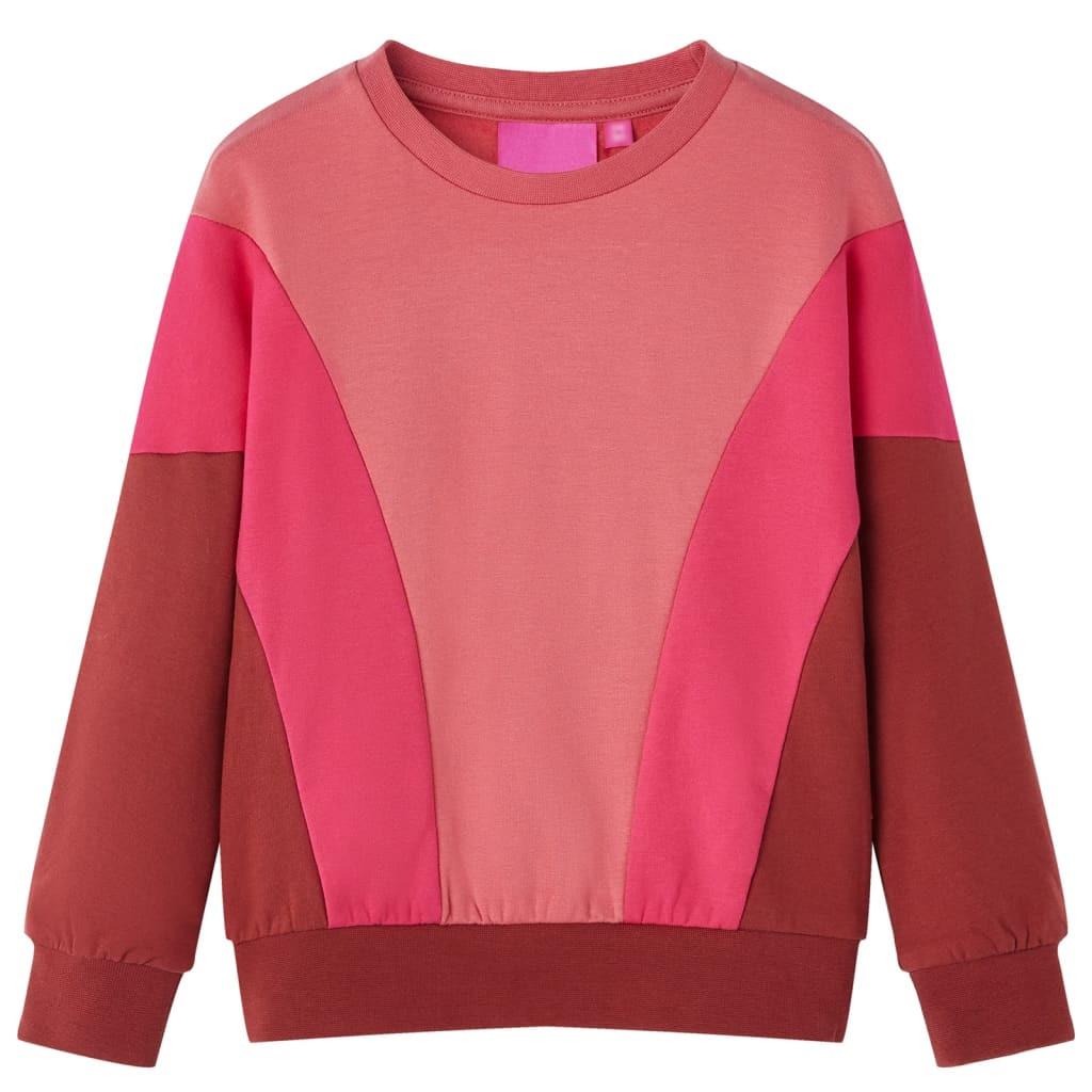 Kinder Sweatshirt Baumwolle Mädchen Pink 128 von VidaXL