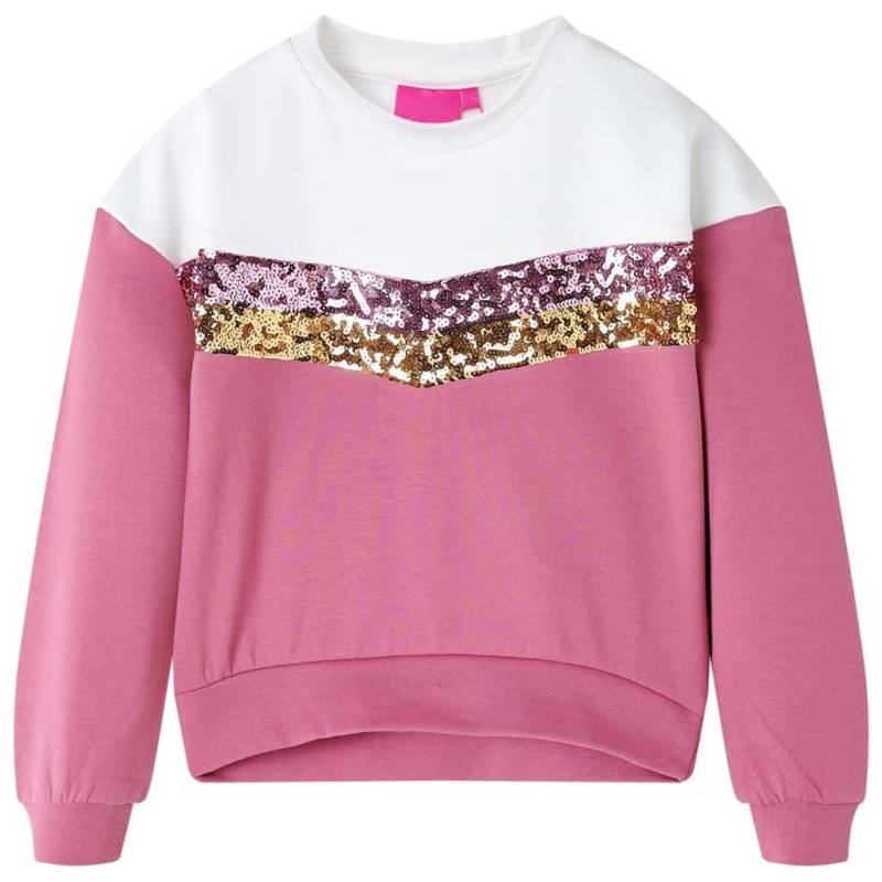 Kinder Sweatshirt Baumwolle Mädchen Pink 128 von VidaXL