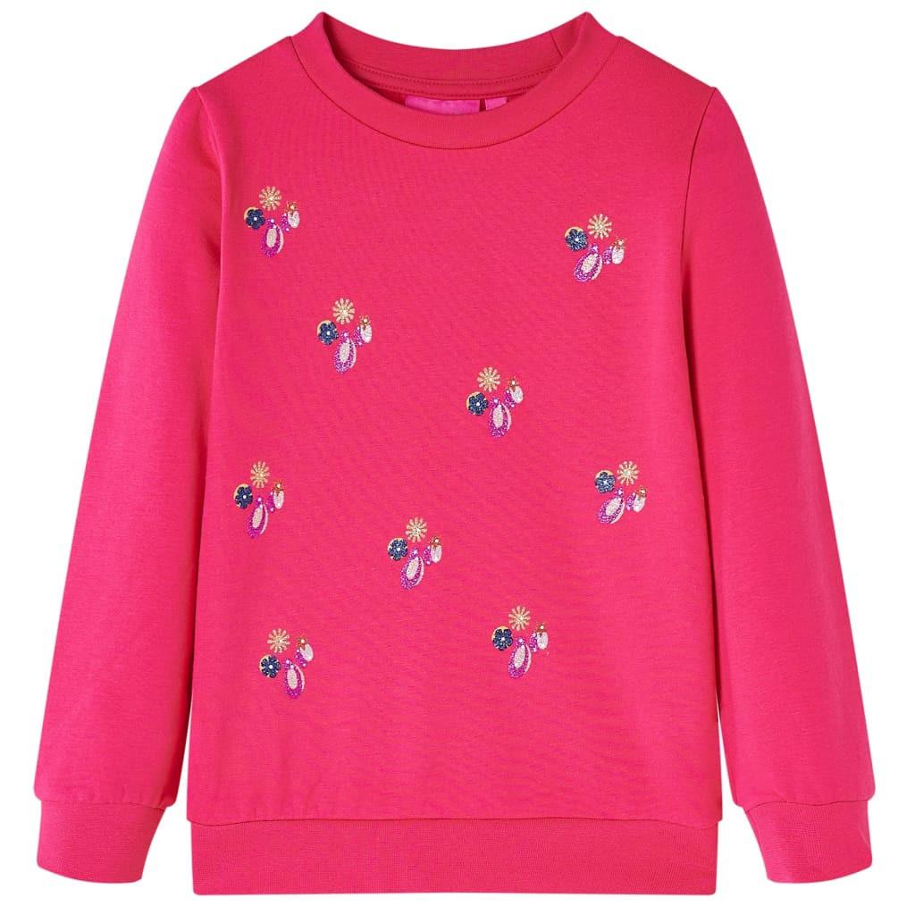 Kinder Sweatshirt Baumwolle Mädchen Pink 92 von VidaXL