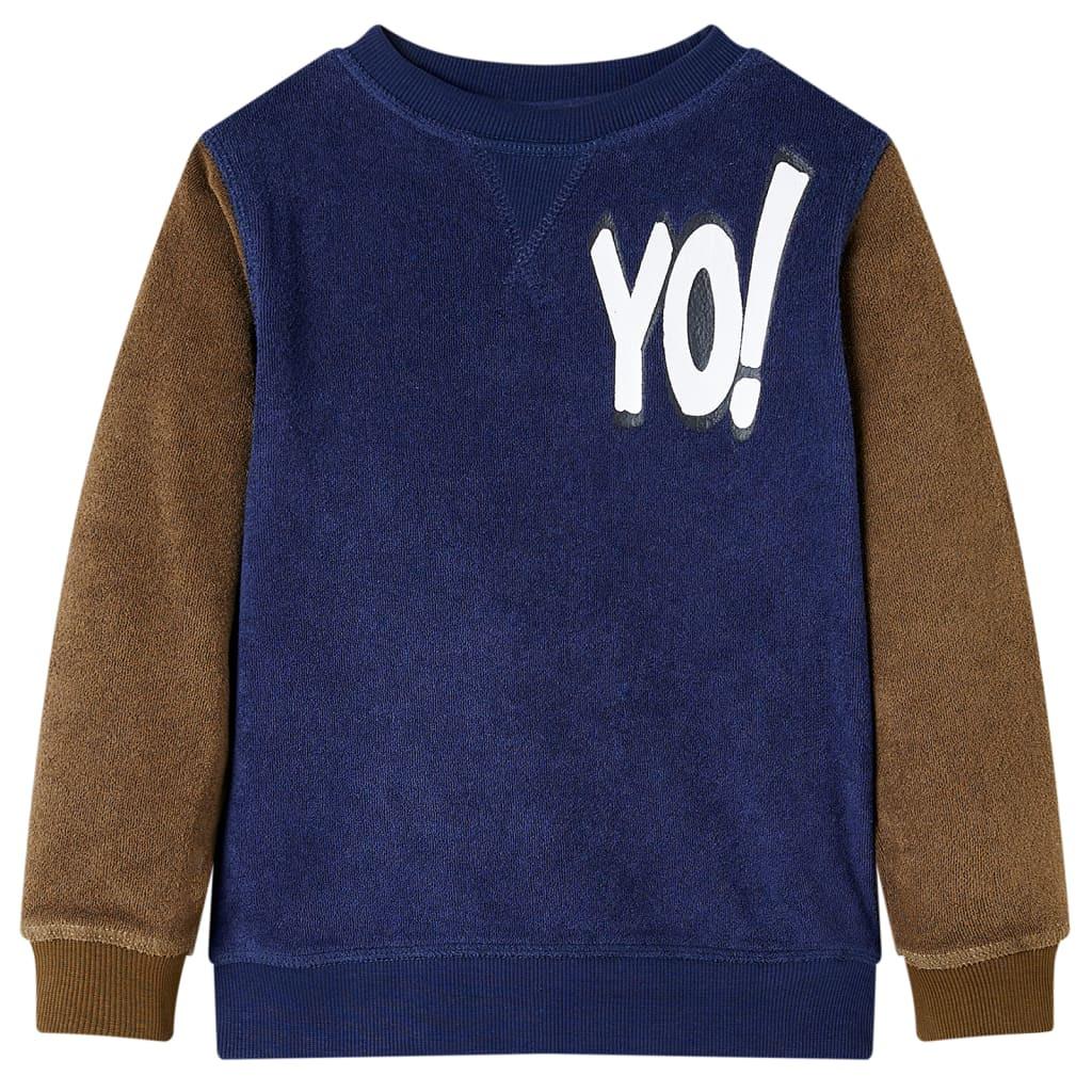 Kinder Sweatshirt Gewebe Jungen Blau 104 von VidaXL