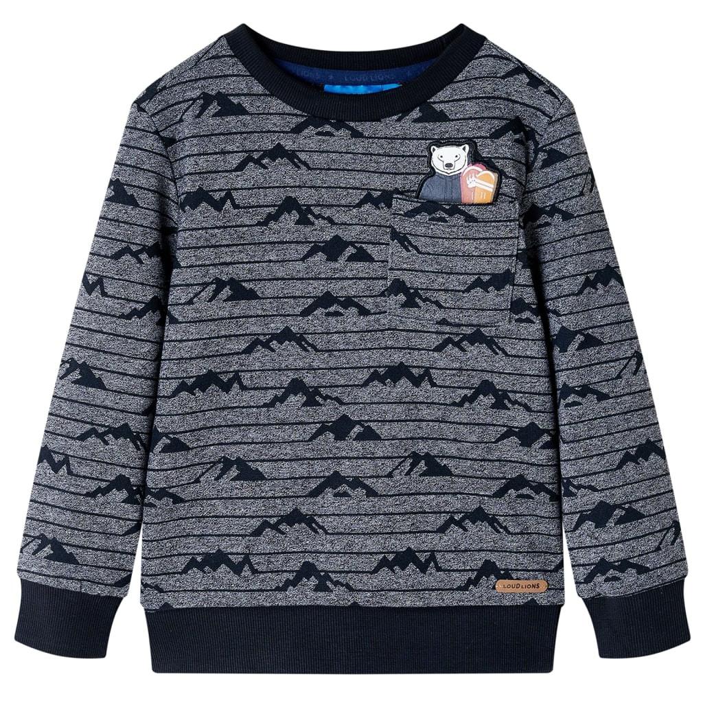 Kinder Sweatshirt Gewebe Jungen Grau 128 von VidaXL