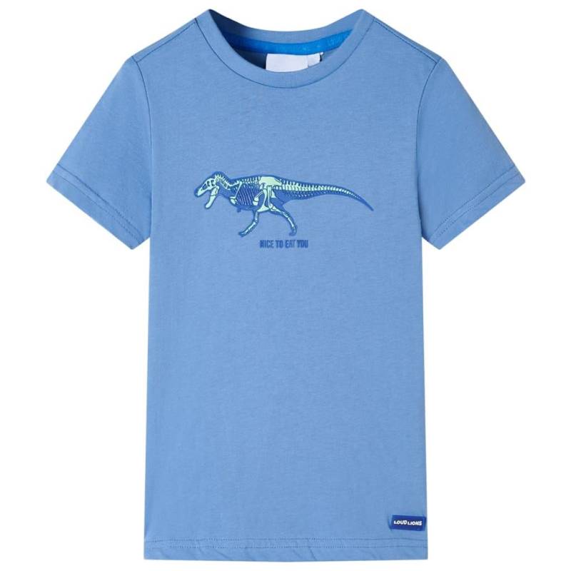 Kinder T-shirt Baumwolle Mädchen Blau 116 von VidaXL