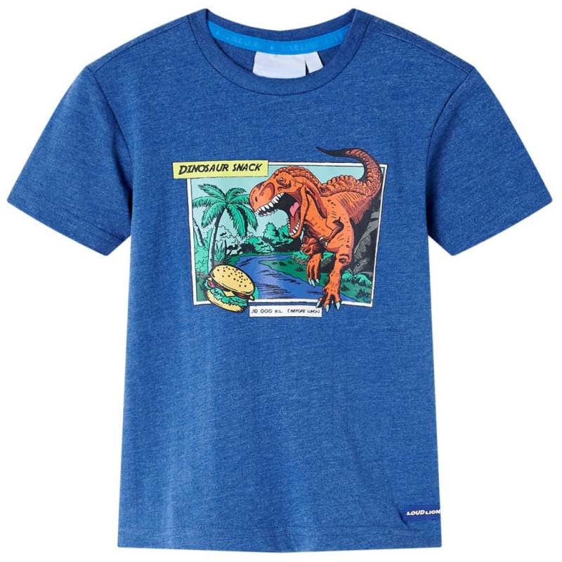 Kinder T-shirt Baumwolle Mädchen Blau 116 von VidaXL