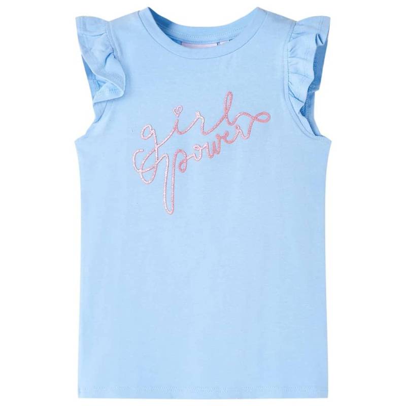 Kinder T-shirt Baumwolle Mädchen Blau 140 von VidaXL