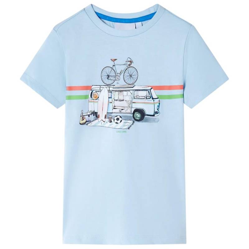 Kinder T-shirt Baumwolle Mädchen Blau 140 von VidaXL