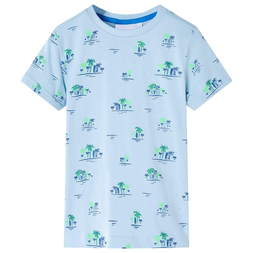 Kinder T-shirt Baumwolle Mädchen Blau 140 von VidaXL