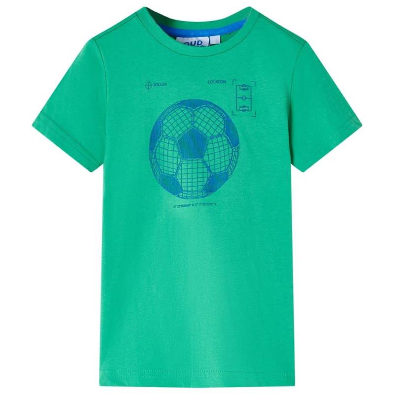 Kinder T-shirt Baumwolle Mädchen Grün 116 von VidaXL