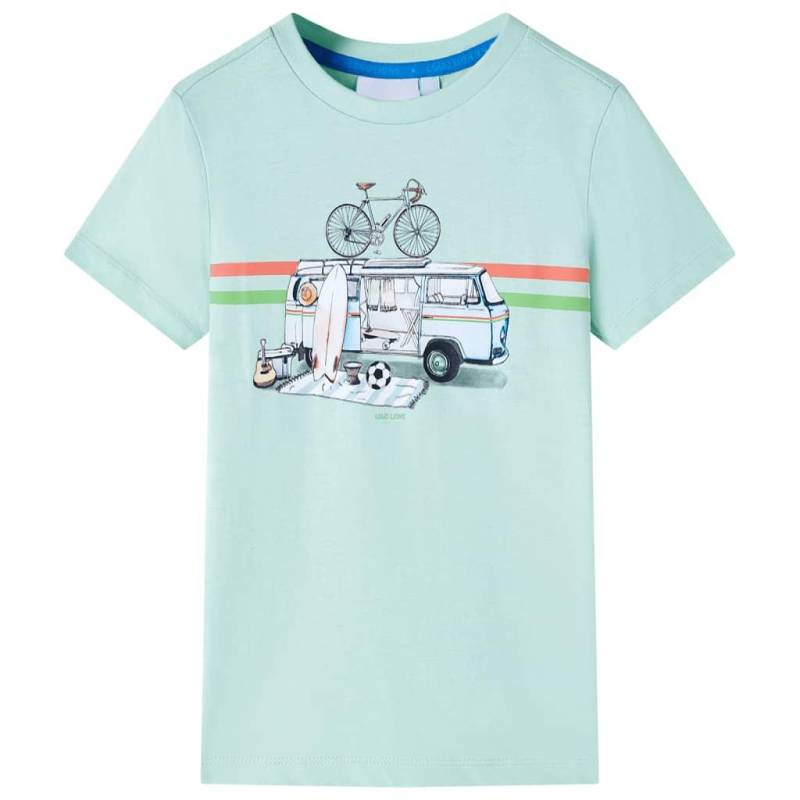 Kinder T-shirt Baumwolle Mädchen Grün 116 von VidaXL