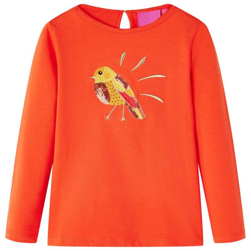 Kinder T-shirt Baumwolle Mädchen Orange 116 von VidaXL